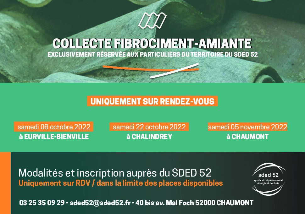 Information sur la collecte d'amiante pour l'automne 2022