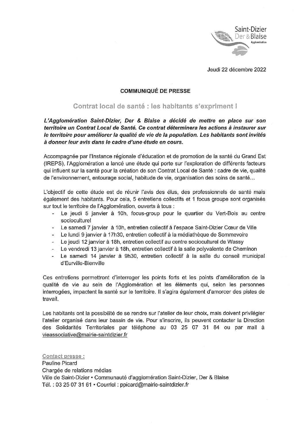 Délibérations approuvées au Conseil municipal du 15 décembre 2022