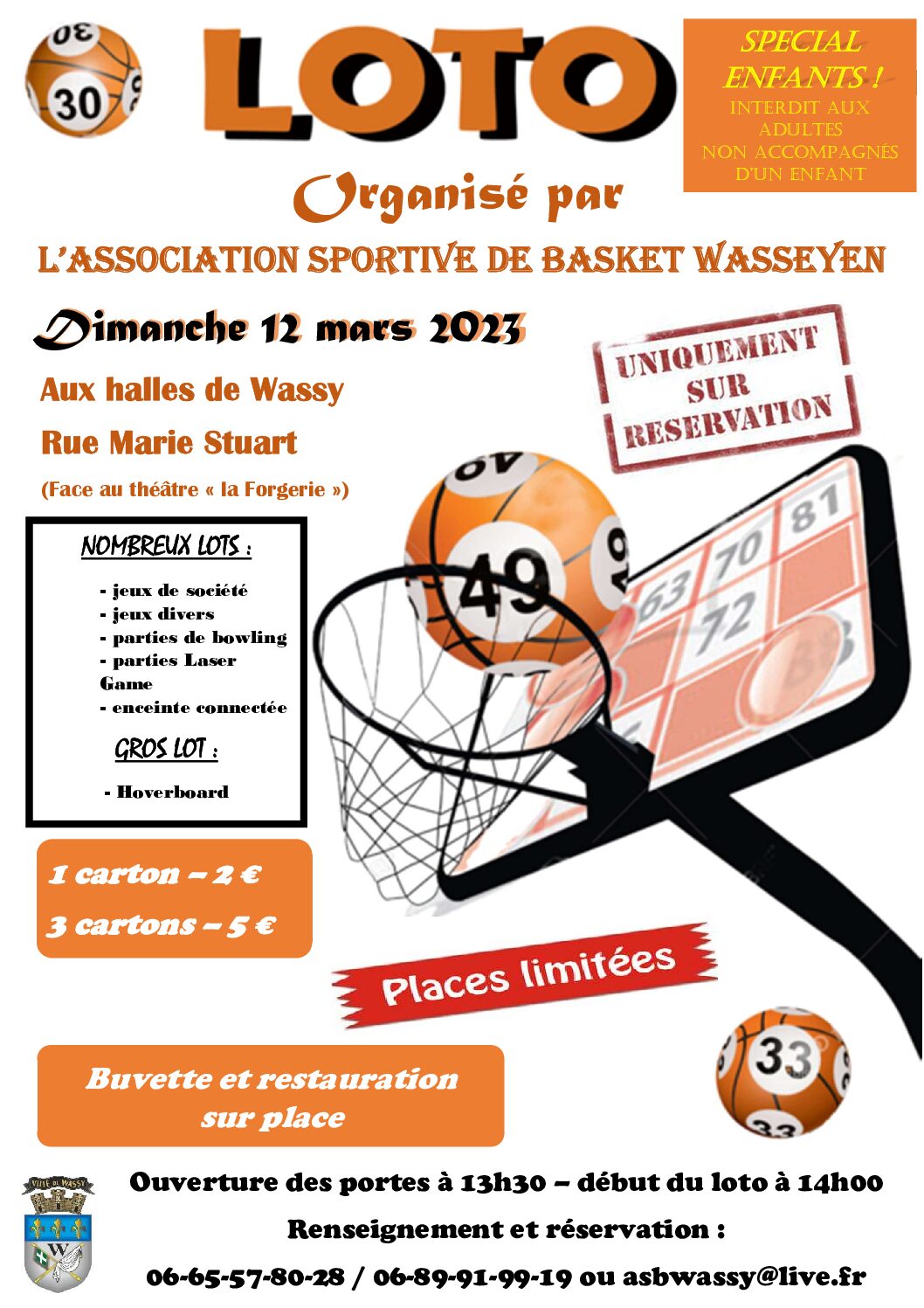 Le Basket organise un loto pour les enfants !