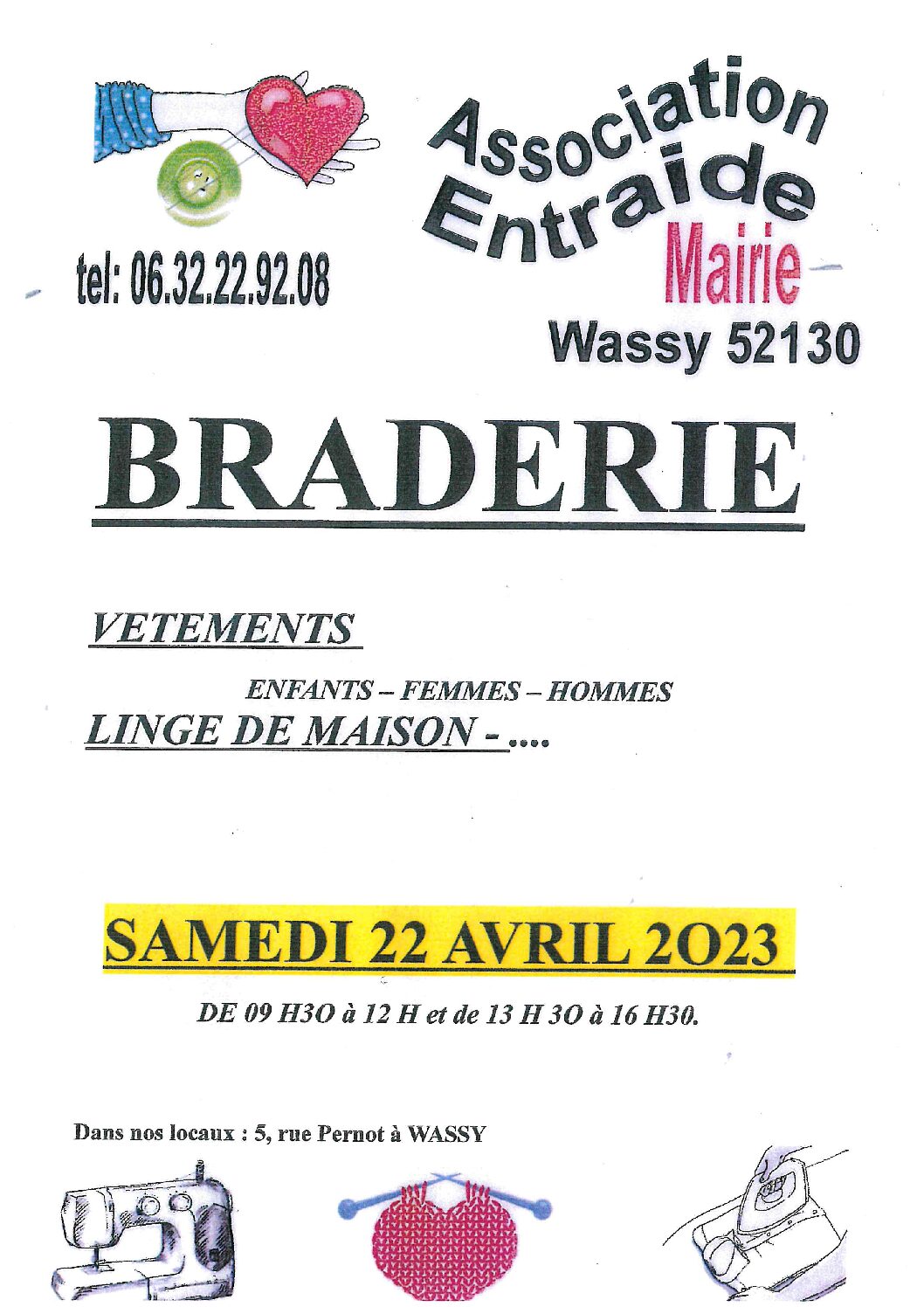 Braderie d'Entraide !